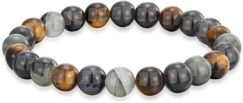 Miniatura 85 de Crystal Vibe Pulseras de cuentas de 0.315 in para mujeres y hombres, pulseras de cristal con piedras preciosas naturales, tamaño elástico ajustable