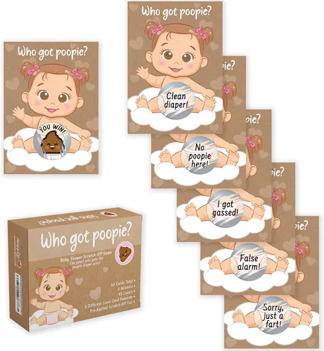 Miniatura 14 de Party Hearty Deliciosa diversión para baby shower – 50 divertidos arañazos de Poopie – Ideal para todos los géneros