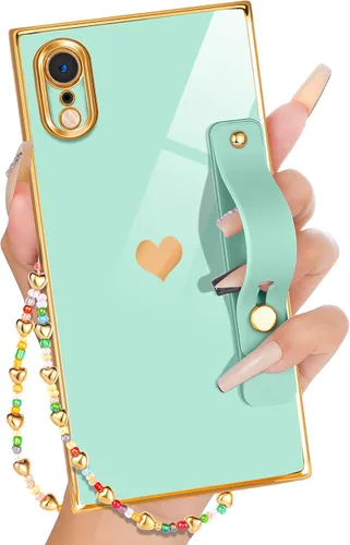 Miniatura 28 de Petitian Funda para iPhone 13 Pro Max con Soporte/Cordón, Lujosa y Linda para Mujeres y Niñas con Corazón Electrochapado, Fundas de Teléfono de Negro