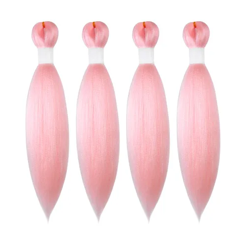 Miniatura 9 de Cabello trenzado preestirado de 10 pulgadas, 4 paquetes, extensiones de cabello corto para trenzas, cabello sintético preestirado #1 (negro azabache)