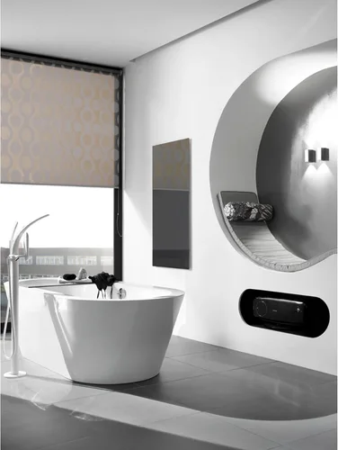 Miniatura 8 de Panel de calentador de pared infrarrojo de vidrio negro 600 W, panel de calor radiante eléctrico de 24 x 35 pulgadas, calentador de espacio