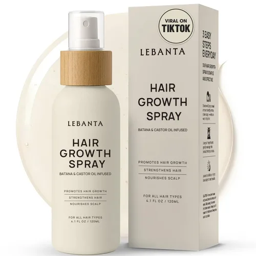 Lebanta Spray de Aceite para el Crecimiento del Cabello - Ingredientes 100% Puros Para Cabello No Graso, Más Grueso y Más Fuerte - Batana Orgánica,