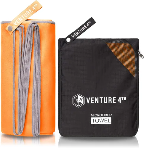 VENTURE 4TH Toalla de Viaje de Secado Rápido - Toallas de Microfibra Ultra Suaves de Secado Rápido - Esencial para Camping, Mochileros, Yoga,