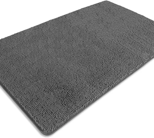 Miniatura 581 de Alfombra de baño pequeña de 12 x 18 pulgadas, lavable y absorbente, antideslizante, alfombra de baño de felpilla gruesa y suave para baño, ducha