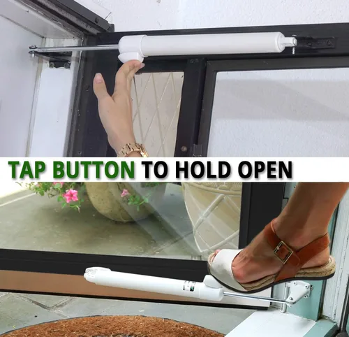 Miniatura 5 de Touch 'n Hold Smooth Door Closer – Kit Individual (Blanco) – Cierrapuertas de Servicio Estándar con Función de Retención con Botón Táctil