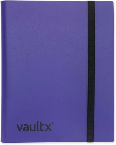 Vault X Carpeta estándar de 9 bolsillos, con capacidad para 360 tarjetas intercambiables en 20 páginas de carga lateral (morado)
