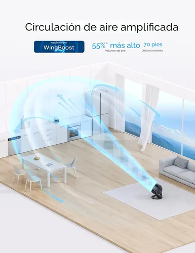 Miniatura 6 de Paquete de ventilador de torre DREO para dormitorio, ventilador de suelo silencioso Velocity de 25 pies/s, ventiladores oscilantes de 90° con 4