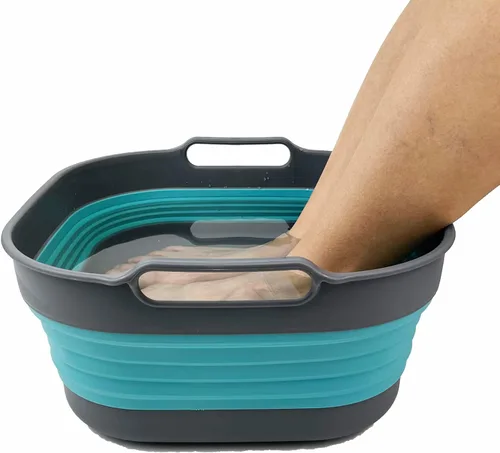 Miniatura 7 de SAMMART Sartén plegable de 10L (2.64 galones), lavabo plegable, tina portátil para lavar platos, bandeja de almacenamiento de cocina que ahorra