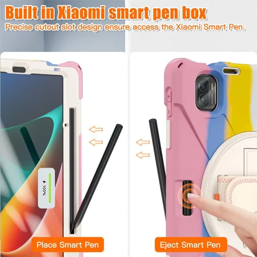 Miniatura 2 de Para Xiaomi Pad 5 / Xiaomi Pad 5 Pro Funda de tableta de 11.0 pulgadas 3 en 1 Marco de plástico duro + doble silicona