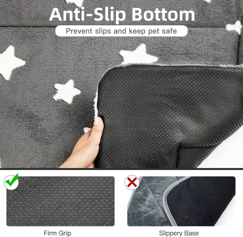 Miniatura 4 de Mora Pets Alfombrilla para jaula de perro para perros grandes, lavable, delgada, para jaula de 48 pulgadas, ultra suave, colchón plano para Gris
