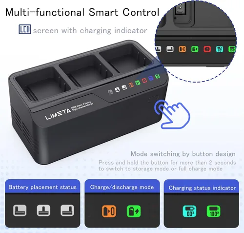 Miniatura 3 de LIMETA Mavic 3 Cargador de batería para DJI Mavic 3 pro Enterprise Classic Cine Thermal Drone Battery Pack 200W Estación de carga rápida Hub