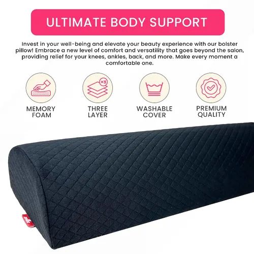 Miniatura 7 de Almohada para la cabeza + almohada de piernas + funda lavable Almohada curvada de espuma viscoelástica con soporte para cuello y espalda