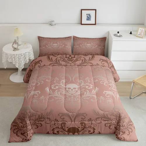 Miniatura 31 de Erosebridal - Juego de ropa de cama damascada negra para adultos, conjunto de edredón victoriano antiguo estilo barroco, tamaño queen, edredón Multi