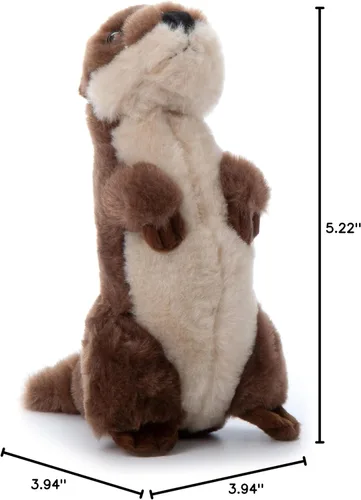 Miniatura 12 de Animal de peluche de nutria de río de The Petting Zoo de pie, regalos para niños, animales salvajes del zoológico, juguete de peluche de nutria