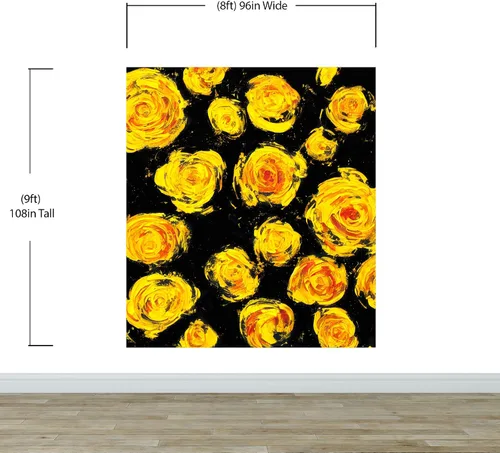 Miniatura 2 de Papel tapiz de flores para guardería, papel tapiz de flores para habitación de niñas. Papel tapiz de flores para habitación de niñas. Papel tapiz