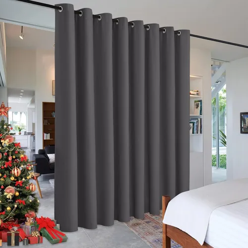 Miniatura 137 de RYB HOME - Cortinas extra largas con bloqueo de luz, persianas opacas insonorizadas para privacidad para cine en casa, oficina, fondo de patio, sala