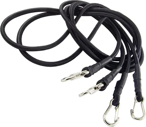 Miniatura 9 de Cuerdas elásticas con ganchos, cuerda elástica ligera (12 pulgadas x 8 unidades, negro)
