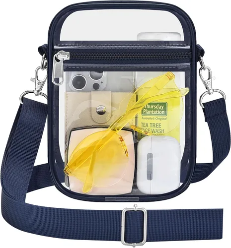 Miniatura 9 de Bolso transparente Slumou para eventos en estadios - Bolso pequeño, mini bolsos de mensajero para fanáticos de deportes para conciertos, trabajo