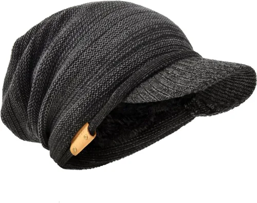 Miniatura 7 de Gorro de punto vintage para hombre con visera B319