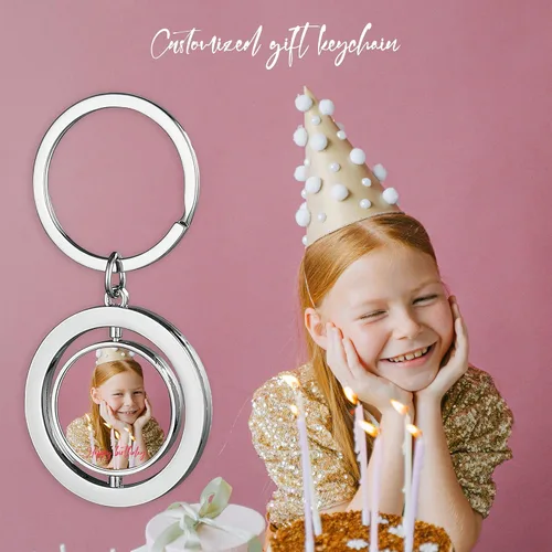 Miniatura 6 de Llavero personalizado con texto de imagen, llavero personalizado de doble cara, llavero de fotos colorido personalizado, regalo para mujeres