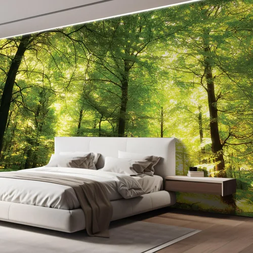 Miniatura 4 de wall26 - Mural de Bosque Denso - Mural de pared, calcomanía removible, decoración del hogar - 66x96 pulgadas Crowded Forest
