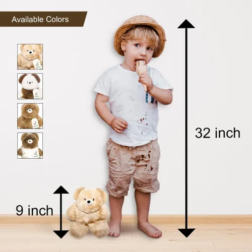 Miniatura 2 de Oso de Peluche de Alpaca Bebé Suave y Tierno - 9 pulgadas. Animal de Peluche de Alpaca Premium Hecho a Mano con Piel Auténtica de Alpaca. Lindo Oso