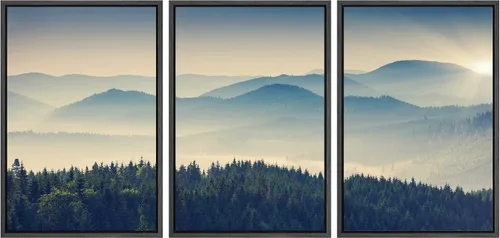 Miniatura 148 de wall26 Lienzo enmarcado para pared, juego de arte debajo de los tallos de bambú verde, naturaleza, desierto, fotografía, realismo, contemporáneo