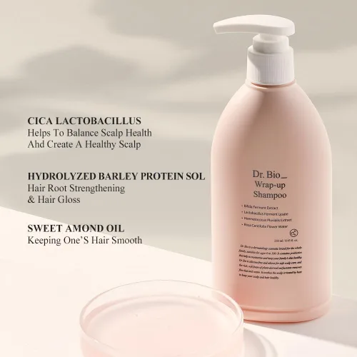 Miniatura 3 de Dr.Bio Champú envolvente, hidratante y calmante con probióticos y cica, cuidado del cabello y el cuero cabelludo para cuero cabelludo sensible
