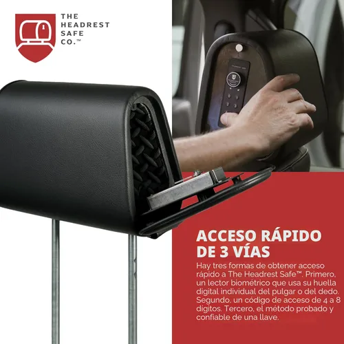 Miniatura 4 de El reposacabezas seguro HEADREST Vulcan de polipiel - Reposacabezas seguro para asiento del pasajero + reposacabezas para acompañante - Juego
