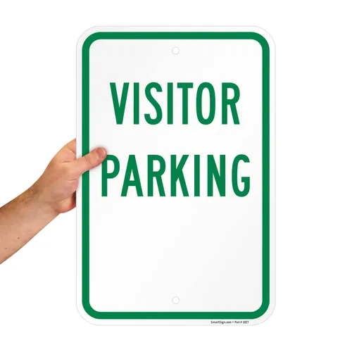 Miniatura 8 de SmartSign Letrero de "Estacionamiento para visitantes" Aluminio de 12 x 18 pulgadas