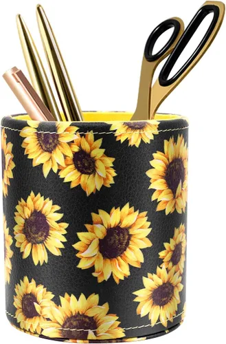 Miniatura 11 de Soporte para bolígrafos para mujeres y niñas, taza de lápices, decoración de escritorio rosa, soporte para brochas de maquillaje, soporte grande