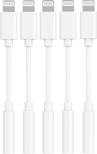 Miniatura 9 de [Certificado MFi de Apple] Adaptador de auriculares Apple iPhone 14 Pro Max, paquete de 2 conectores Lightning a conector de auriculares de 0.138