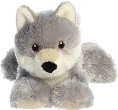 Miniatura 2 de Aurora® Peluche de lobo Eco Nation™ Eco Softies™ hecho de forma responsable, ideal para aventuras de juego, perfecto para cumpleaños o simplemente