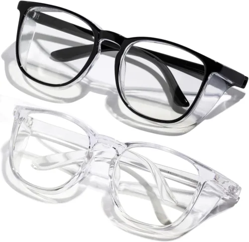 Miniatura 17 de Gafas de seguridad antivaho transparente con bloqueo de luz azul para protección ocular, gafas de enfermería para mujeres y hombres A1 Leopardo +