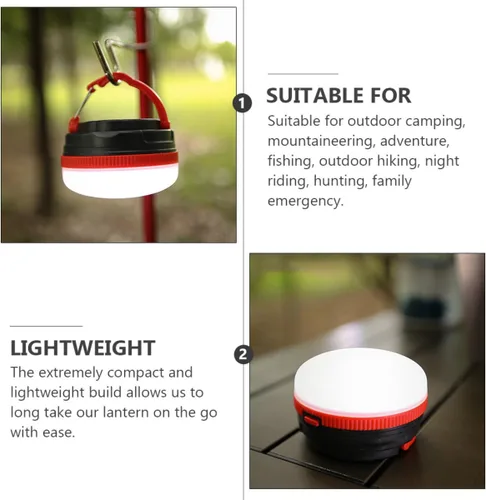 Miniatura 8 de Luxshiny LED Camping Lamp Portable Mini Tent Light with Brightness Lightweight Hanging Design for Outdoor Hiking Backpack Emergency Kit