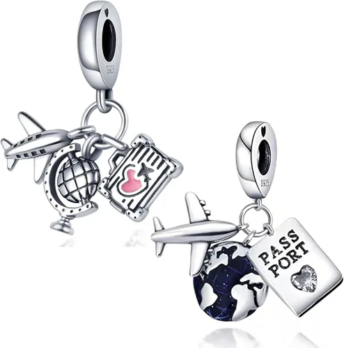 Miniatura 40 de LNQOBU Happy Life - Colgante para pulseras de abalorios, plata de ley 925 para mujer (con un espaciador de cuentas)