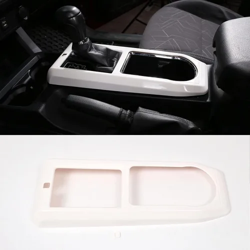Miniatura 8 de Cubierta de marco de panel de engranajes de consola central compatible con Toyota Tacoma 2016-2023, panel de cambios de automóvil, portavasos, marco