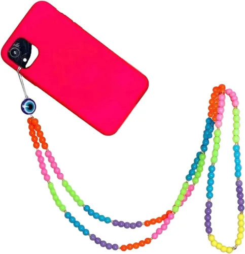 Miniatura 29 de Beaded Phone Charm Lanyard Strap Crossbody Fixed Beads Pearl Neck Chain