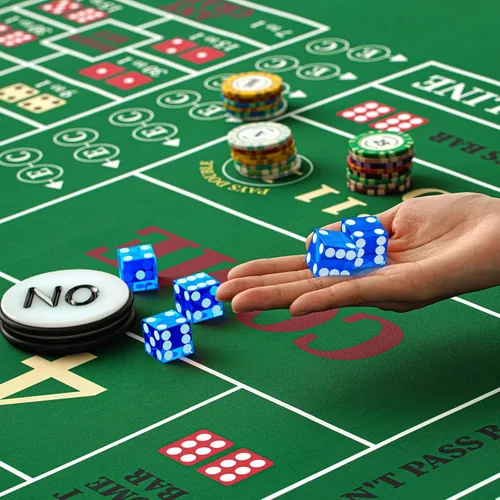 Miniatura 4 de Leyndo Juego de mesa de dados, incluye alfombrilla de goma de 35 x 70 pulgadas, dados AAA de grado casino de 0.748 in, botones de encendido/apagado