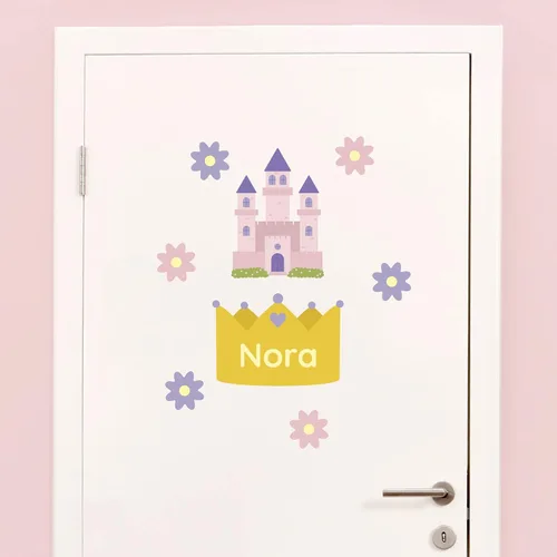 Miniatura 26 de Calcomanías de puerta personalizadas para habitación de niños, calcomanías de pared con nombre personalizado para decoración de habitación de bebés