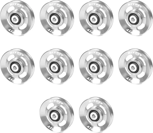 RitFit Aluminum Pulley Wheel for Gym Equipment, 2PCS/ 6PCS Set Power Rack Pulley Attachment, 90mm Aluminum Alloy Bearing Gym Pulley Wheel for Home