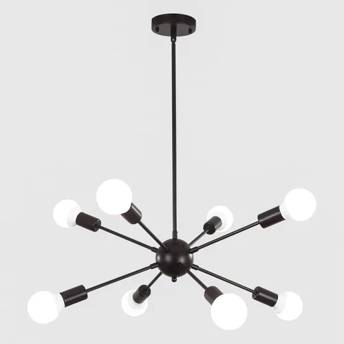 Miniatura 9 de ETONIMERR Lámpara de araña pequeña de cristal con enchufe Iluminación 4 luces Lámpara de araña moderna de cristal con cable de enchufe de 5.2 metros