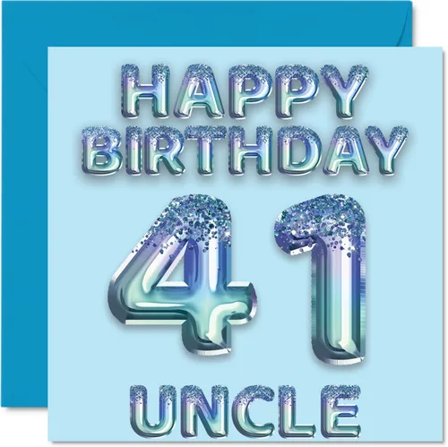 Miniatura 268 de Stuff4 Tarjeta de primer cumpleaños para niños, globo de fiesta con purpurina azul, tarjetas de feliz cumpleaños para niño de 1 año, nieto, hijo, 57
