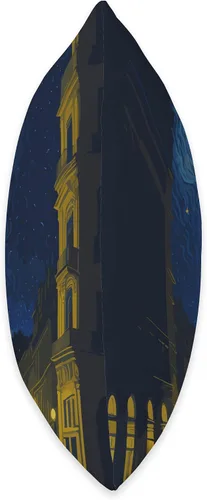Miniatura 2 de berth99 Madrid Madrilenian Starry Night - Almohada de 16 x 16 pulgadas, multicolor