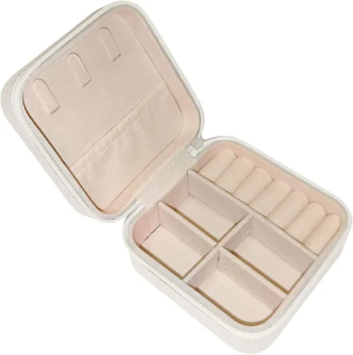 Miniatura 6 de Joyero pequeño de viaje, mini joyero portátil de cuero, organizador de anillos, estuche organizador de anillos, cajas de regalo para niñas