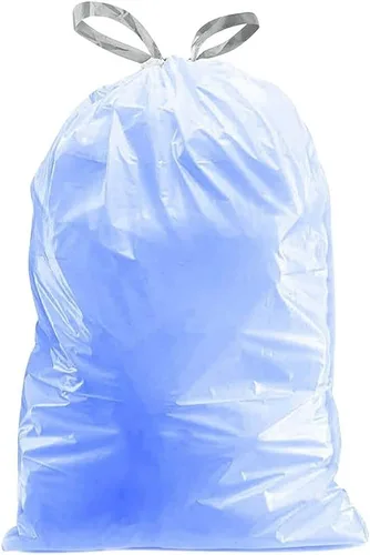 Miniatura 6 de Plasticplace Bolsas de basura de ajuste personalizado, compatibles con simplehuman Code V (200 unidades) con cordón azul tintado 4.2-4.8 galones