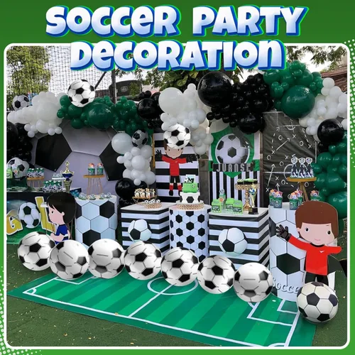 Miniatura 3 de Bedwina Pelotas de fútbol inflables (paquete de 12) de 16 pulgadas, pelotas de playa a granel para juguetes de playa y fútbol, decoraciones