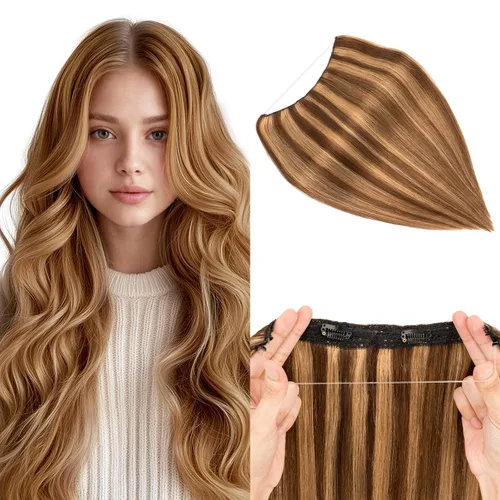 Miniatura 22 de MY-LADY - Extensiones de cabello humano real, extensiones de cabello humano real, 12 pulgadas, color marrón oscuro, extensiones de cabello largo
