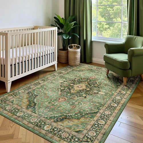 Miniatura 42 de Alfombras de área de 5 x 8 pies para dormitorio, alfombra lavable de 5 x 8, alfombra vintage grande, antideslizante, alfombra bohemia para sala