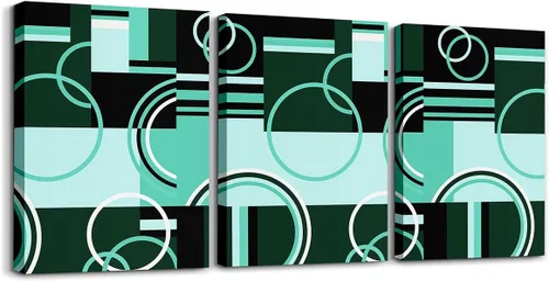 Miniatura 10 de Erosebridal Bohemian Wall Decor 12"x16" 3 Piece Country Southwestern Canvas Wall Art Boho Aztec Arrows Diamond Poster Print Black Gray Geometric